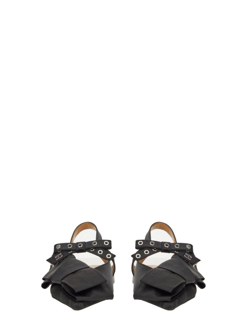 Ganni Satin Ballerina