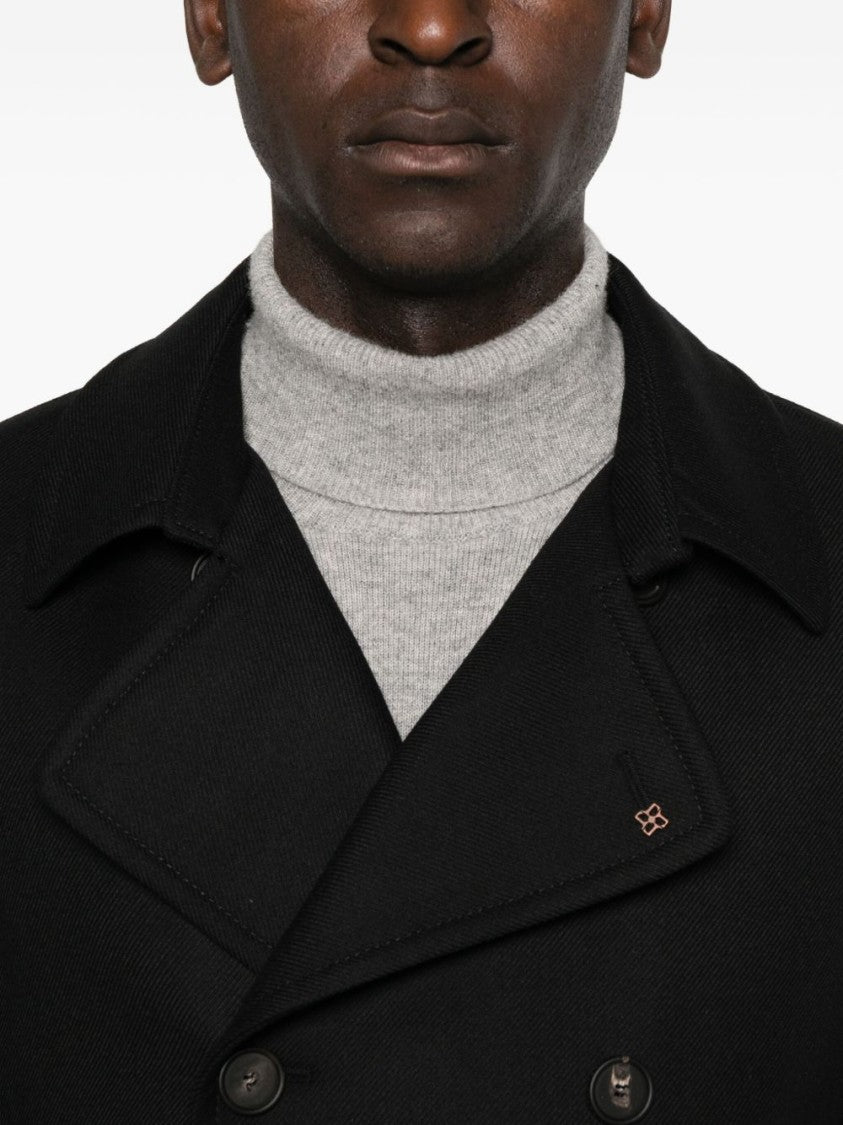 Tagliatore Double-Breasted Virgin Wool Tagliatore Coat