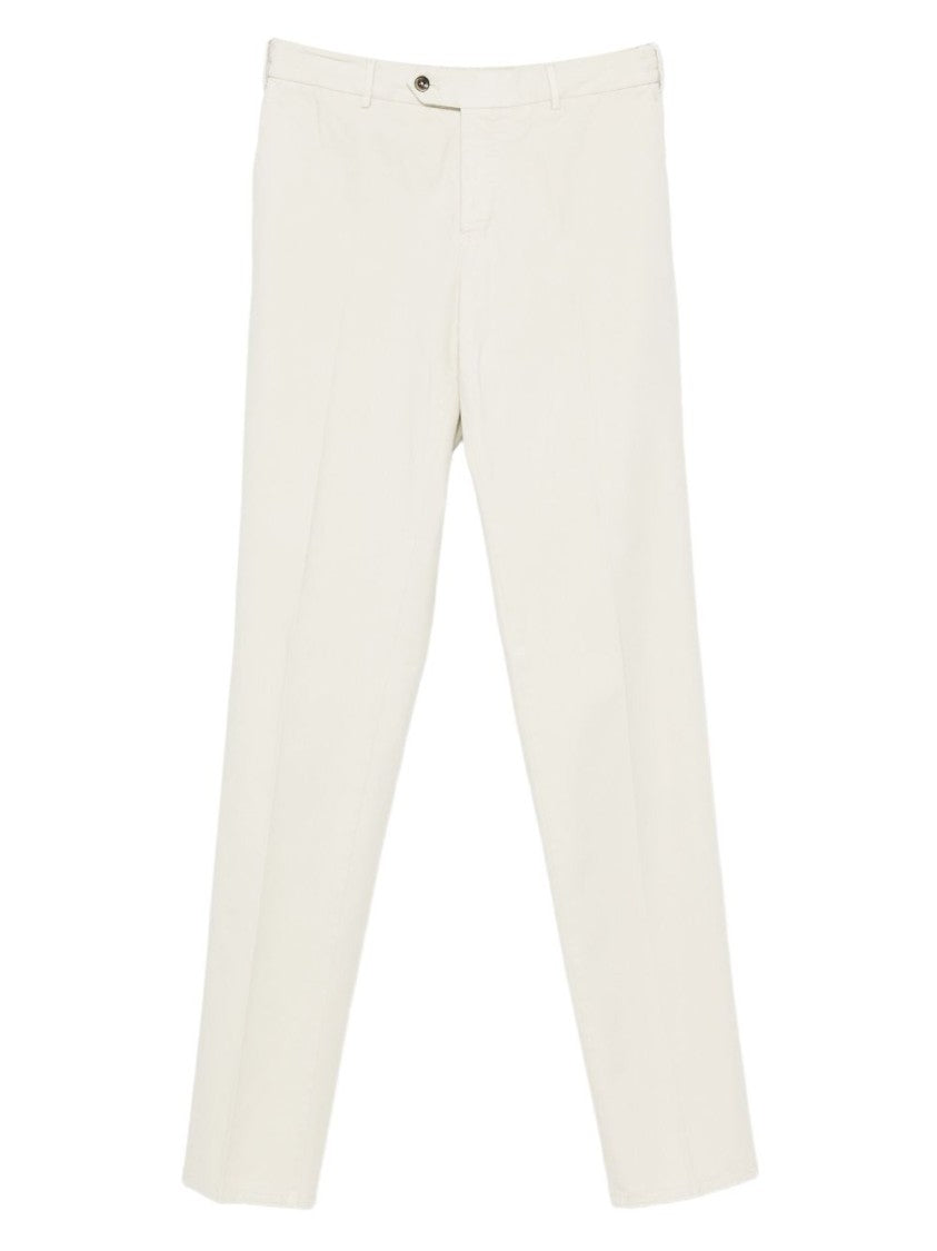 Pt Torino Flat Front Trousers With Button Fly