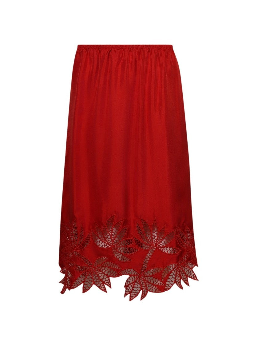 Diotima Coverley Skirt Poinsettia