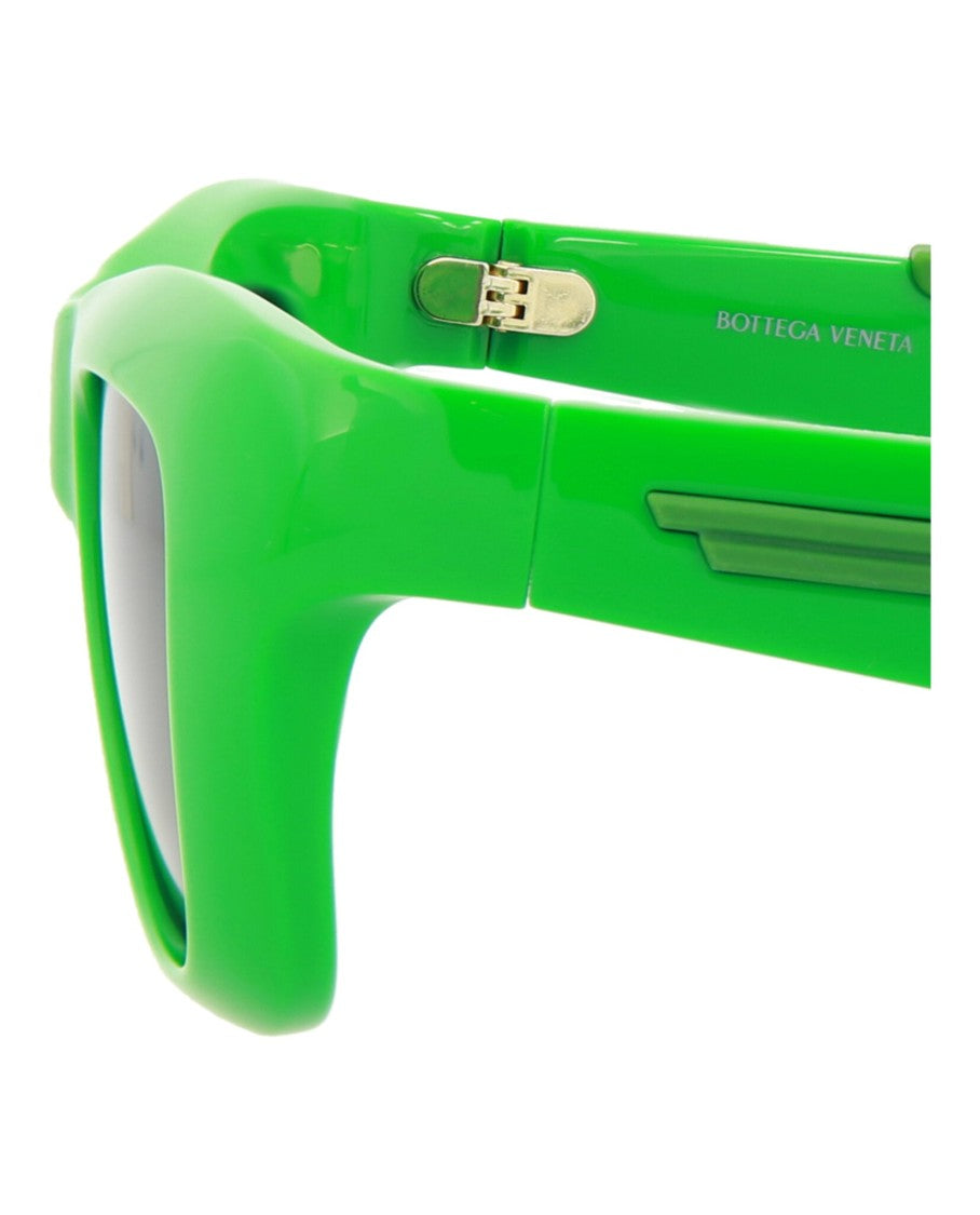 Bottega Veneta Square-Frame Injection Sunglasses With Saddle Nose Bridge