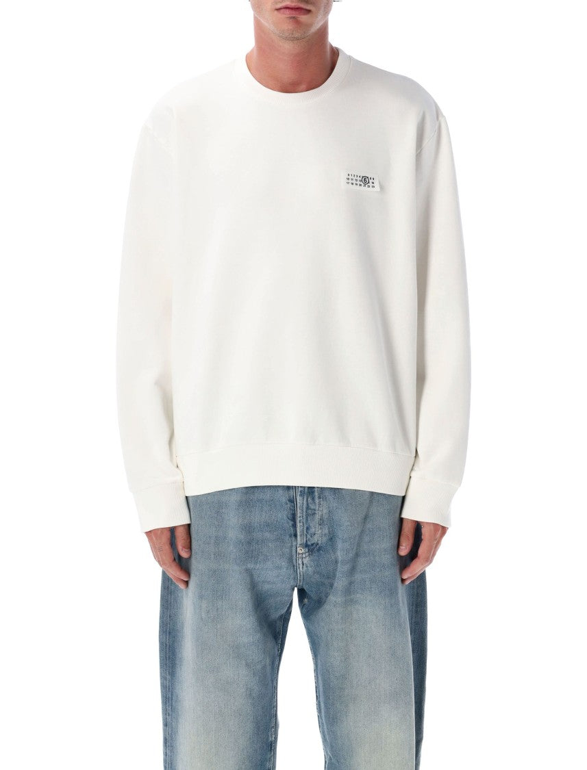 Mm6 By Maison Margiela Tape Logo Crewneck Sweatshirt
