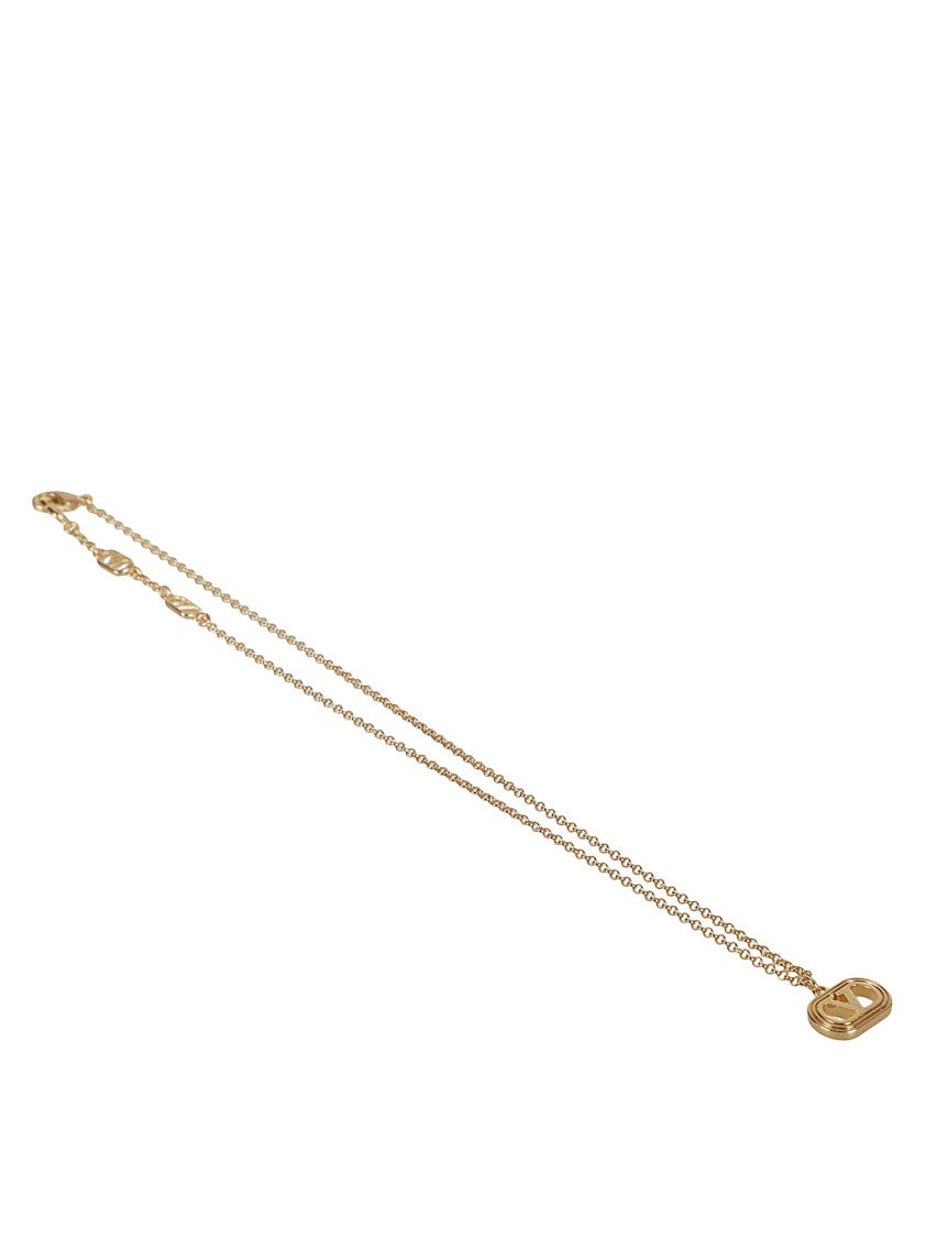 Valentino Garavani Stylized Logo Pendant Necklace