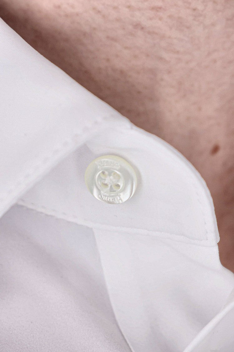 Herno White Ultralight Technical Fabric Polo Shirt