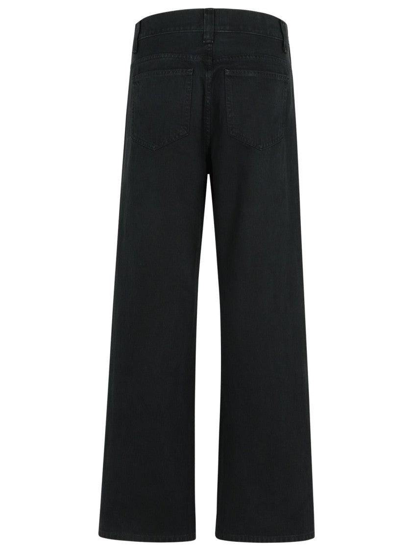 Khaite 'Bonnie' Black Cotton Jeans
