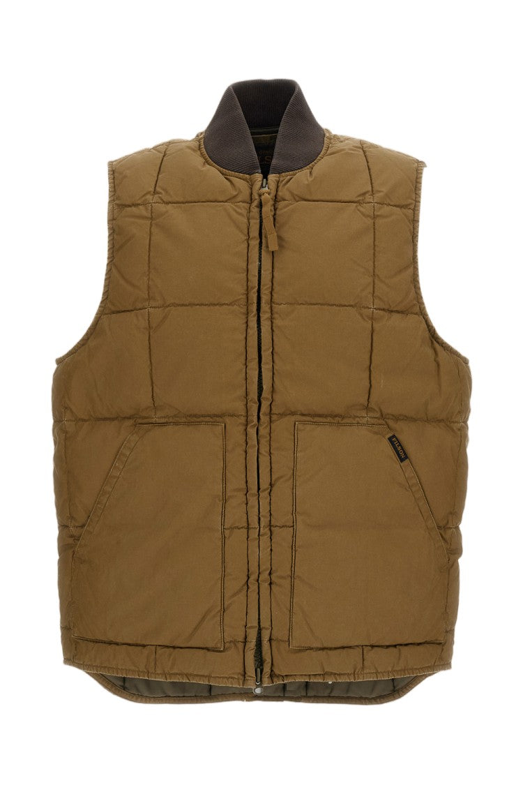 Filson Brown Heritage Vintage Wash Down Cotton Vest