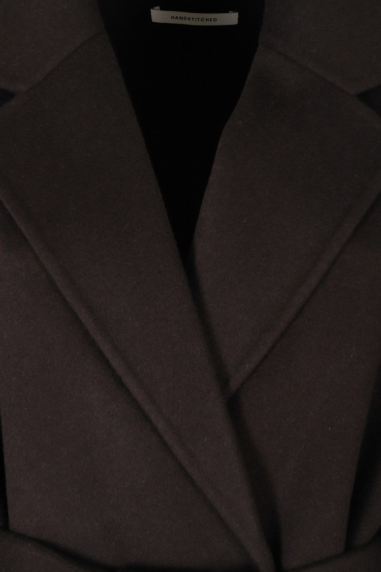 Ivy & Oak Brown Classic Lapel Long Wool Coat