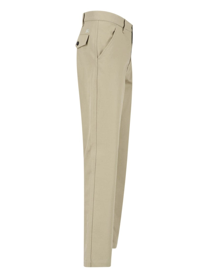 Burberry Beige Arthur Straight-Leg Cotton Trousers