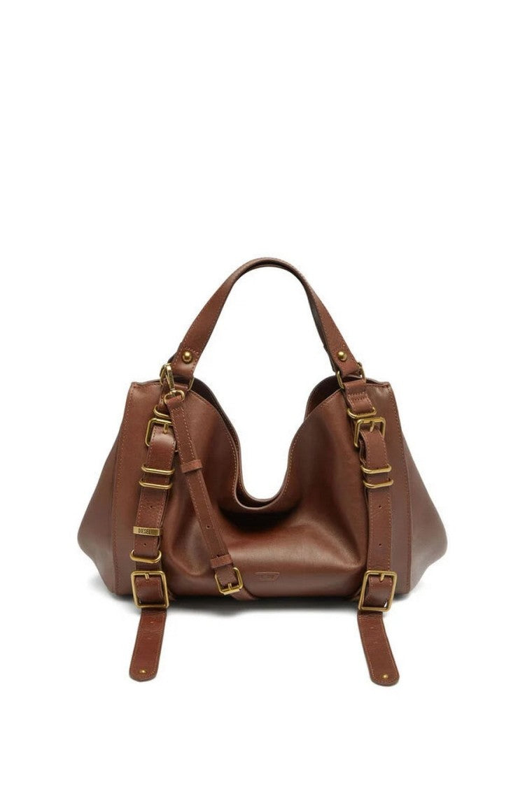 Diesel Brown Leather Hobo Shoulder Bag