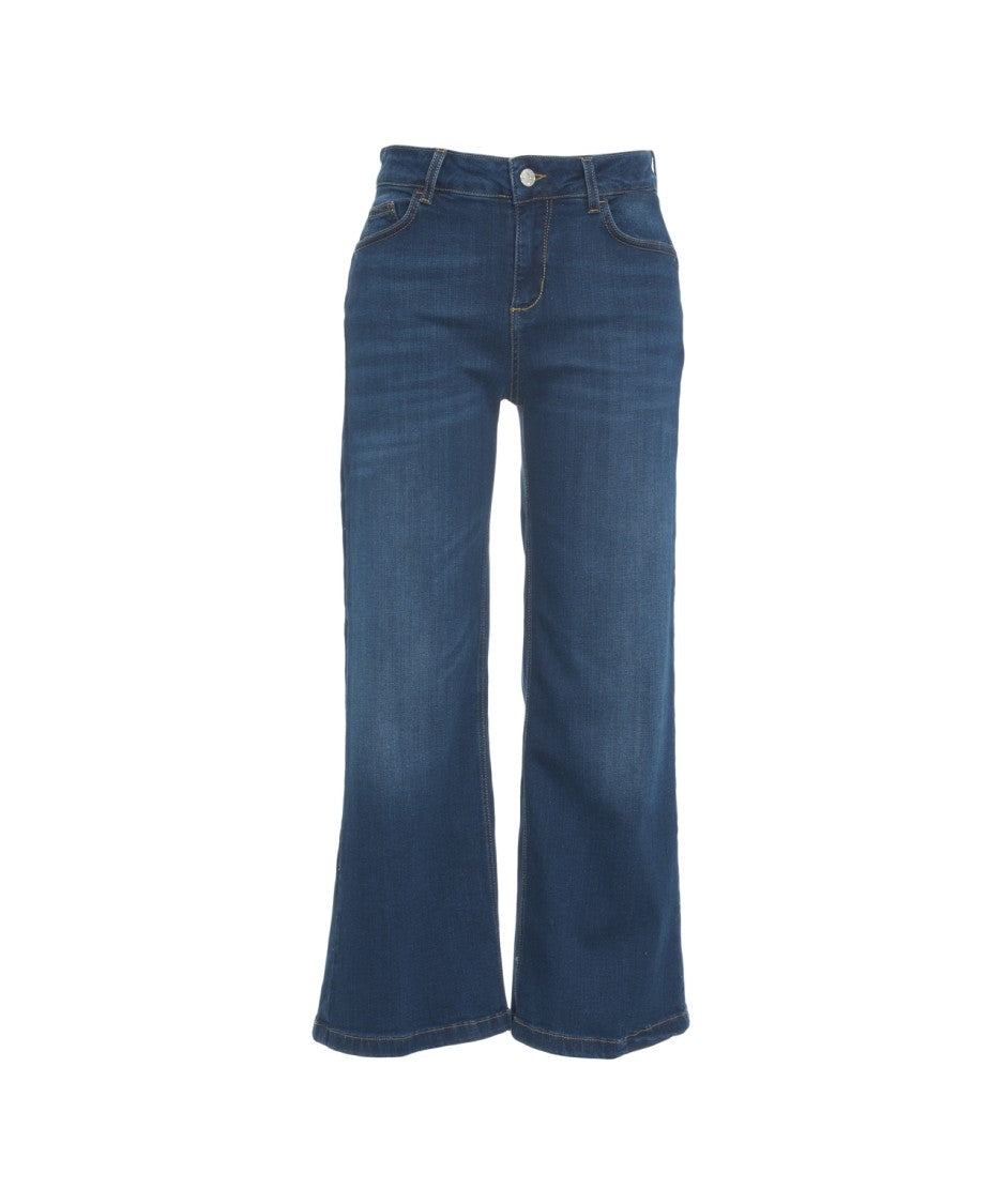 Liu Jo Cropped Wide Leg Jeans