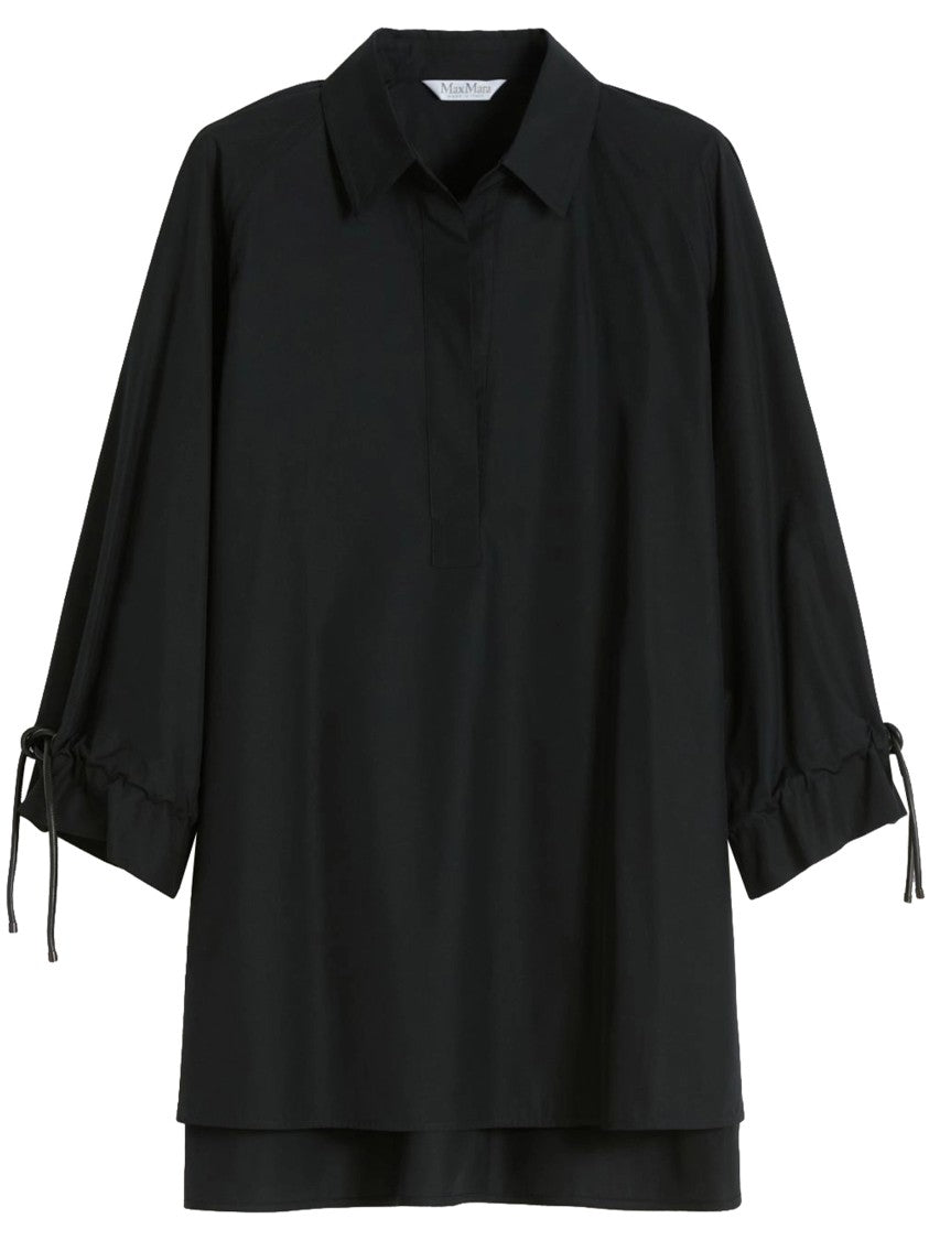 Max Mara Black Mxmadorni Boxy Drawstring Top