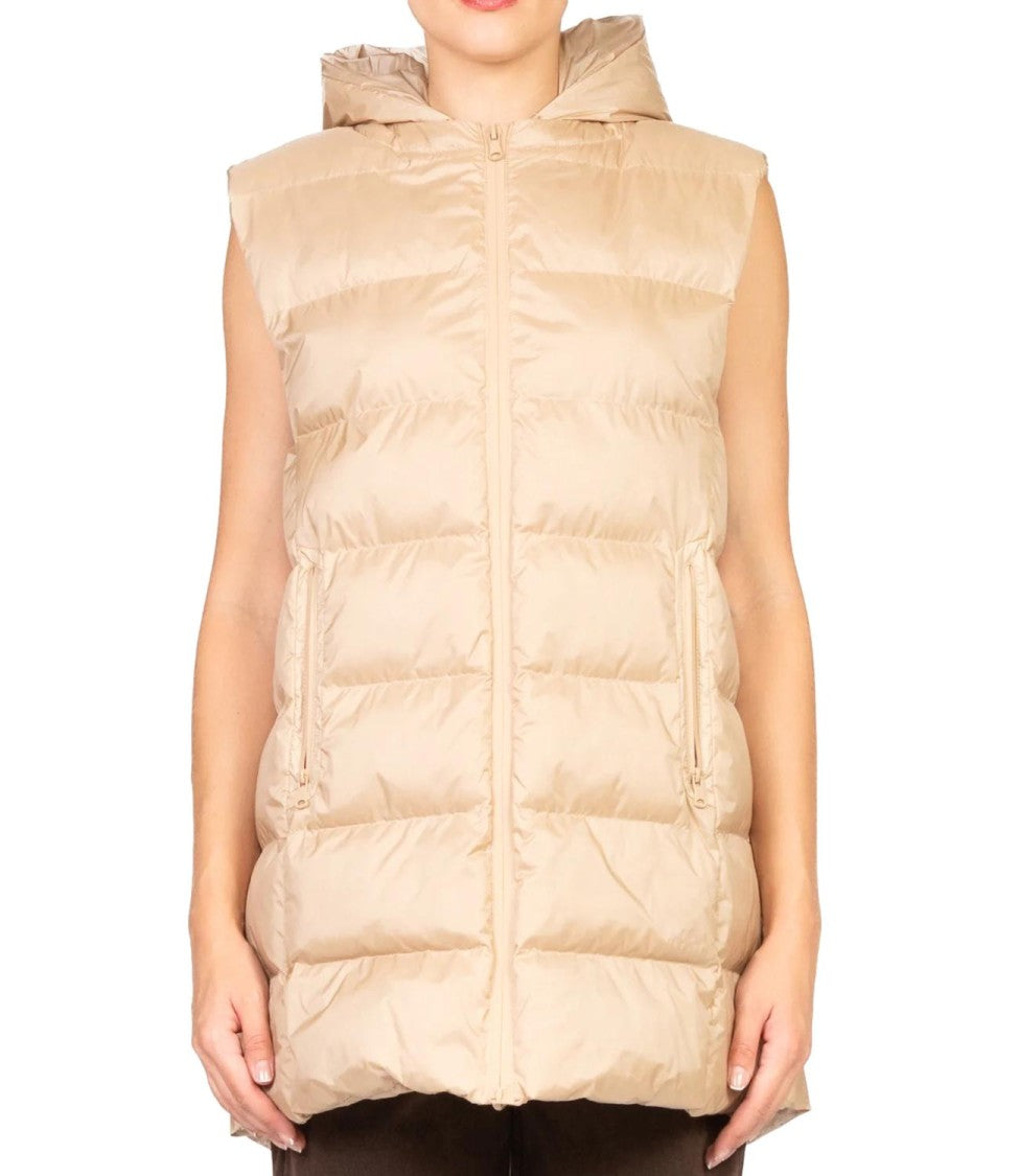 Max Mara Sleeveless Padded Vest With Hood