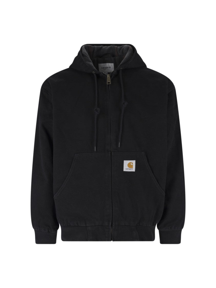 Carhartt Wip Black Og Active Hooded Cotton Jacket