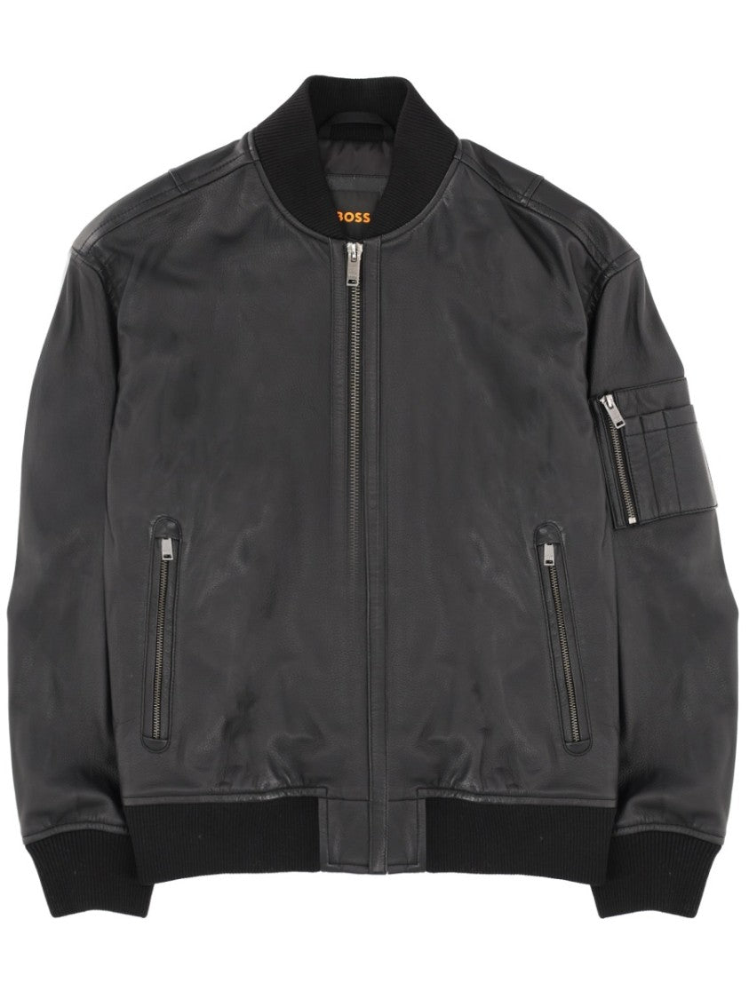 Boss Jakri Black Lamb Leather Jacket