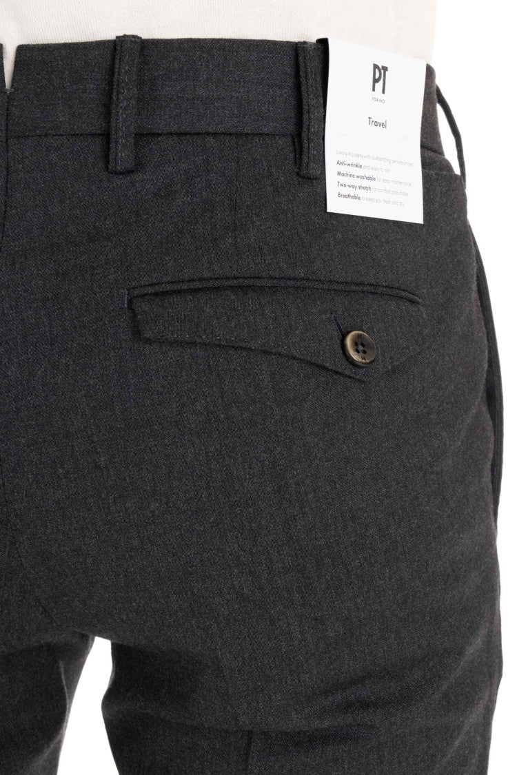 Pt Torino Technical Travel Wool Superslim Fit Trousers