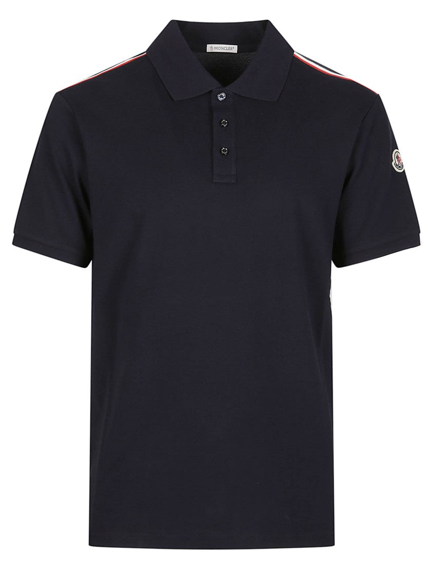 Moncler Stripe Short-Sleeve Cotton Polo Shirt