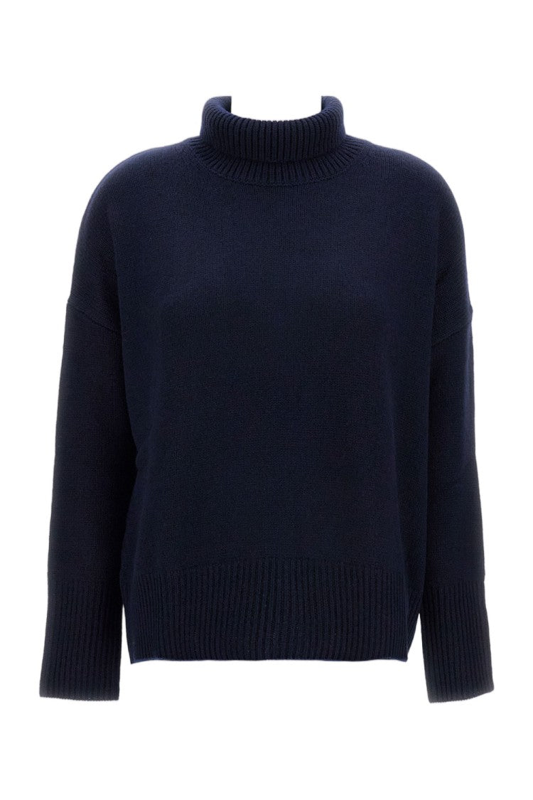 Lisa Yang Heavy-Knit Cashmere Turtleneck Sweater With Asymmetric Hem