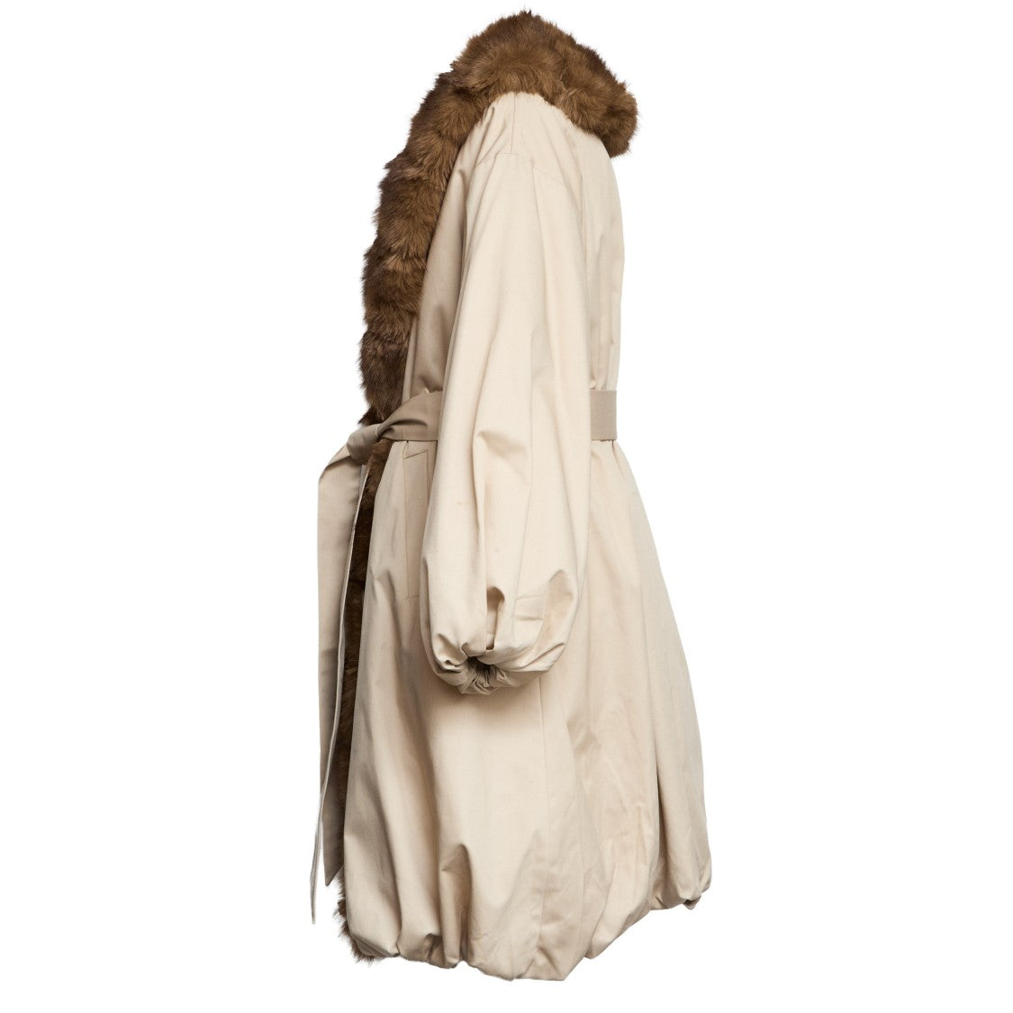 Rotate Donatella Coat With Faux Fur Collar