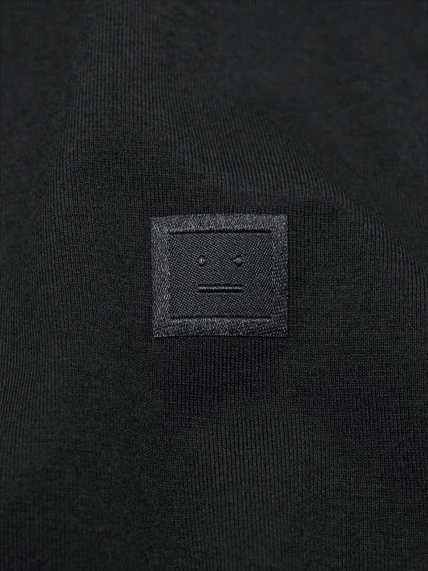 Acne Studios Short-Sleeved T-Shirt With Minimalistic Face Design