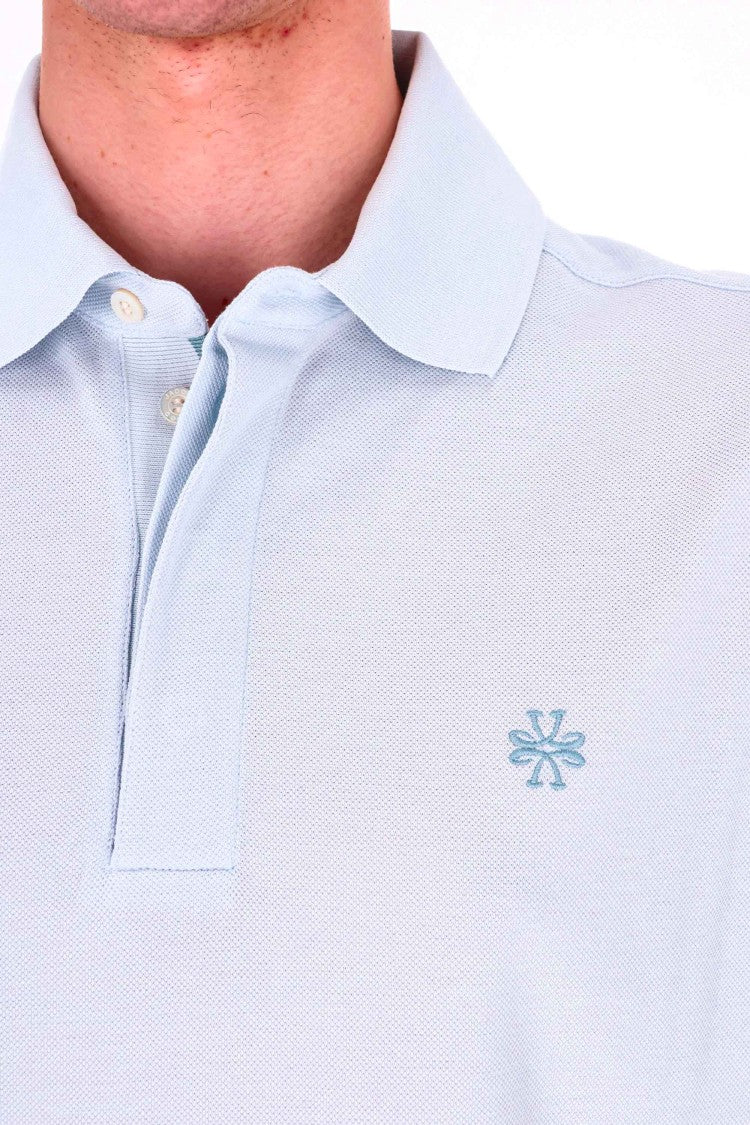 Jacob Cohen Light Blue Piquet Cotton Polo Shirt