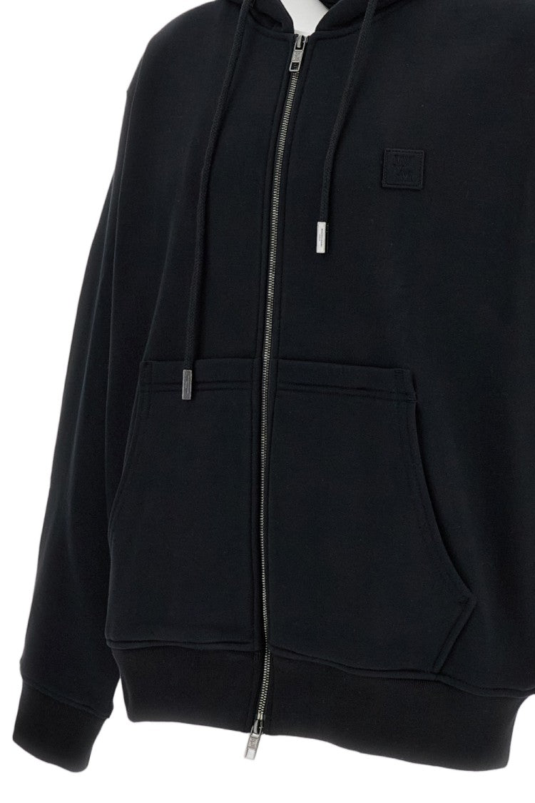 Wooyoungmi Structured Cotton Zip-Up Hoodie With Drawstring
