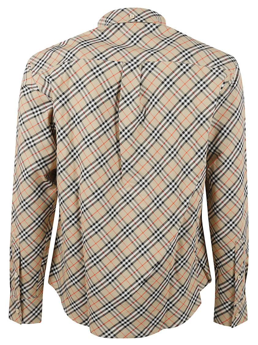 Burberry Plaid Button-Down Shirt With Tailored Fit