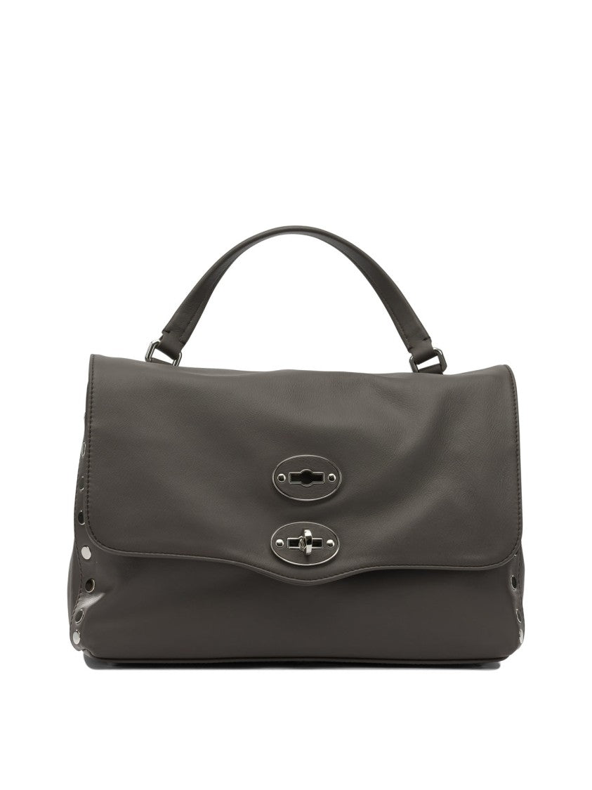 Zanellato Structured Leather Handbag With Dual Turn-Locks