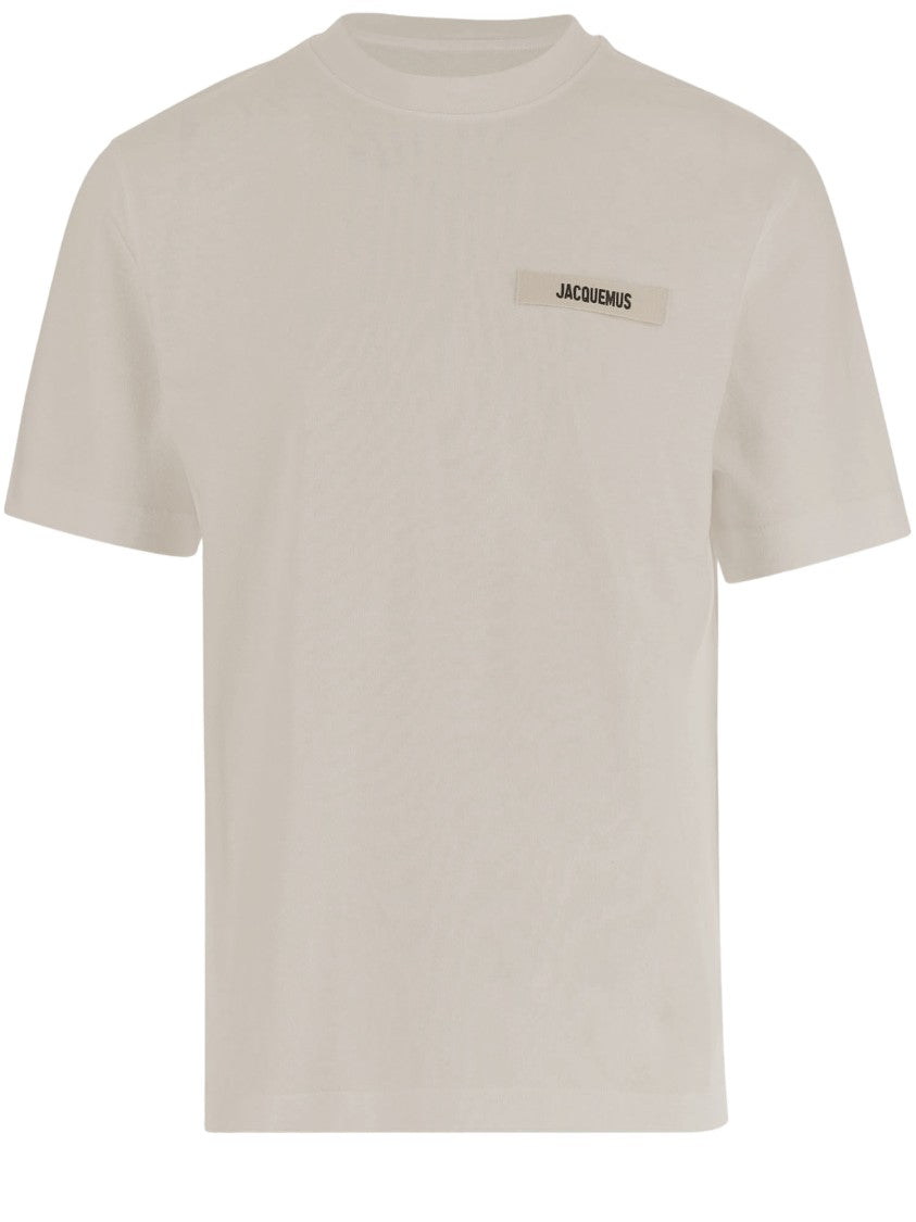 Jacquemus Cotton T-Shirt With Embroidered Grosgrain Logo