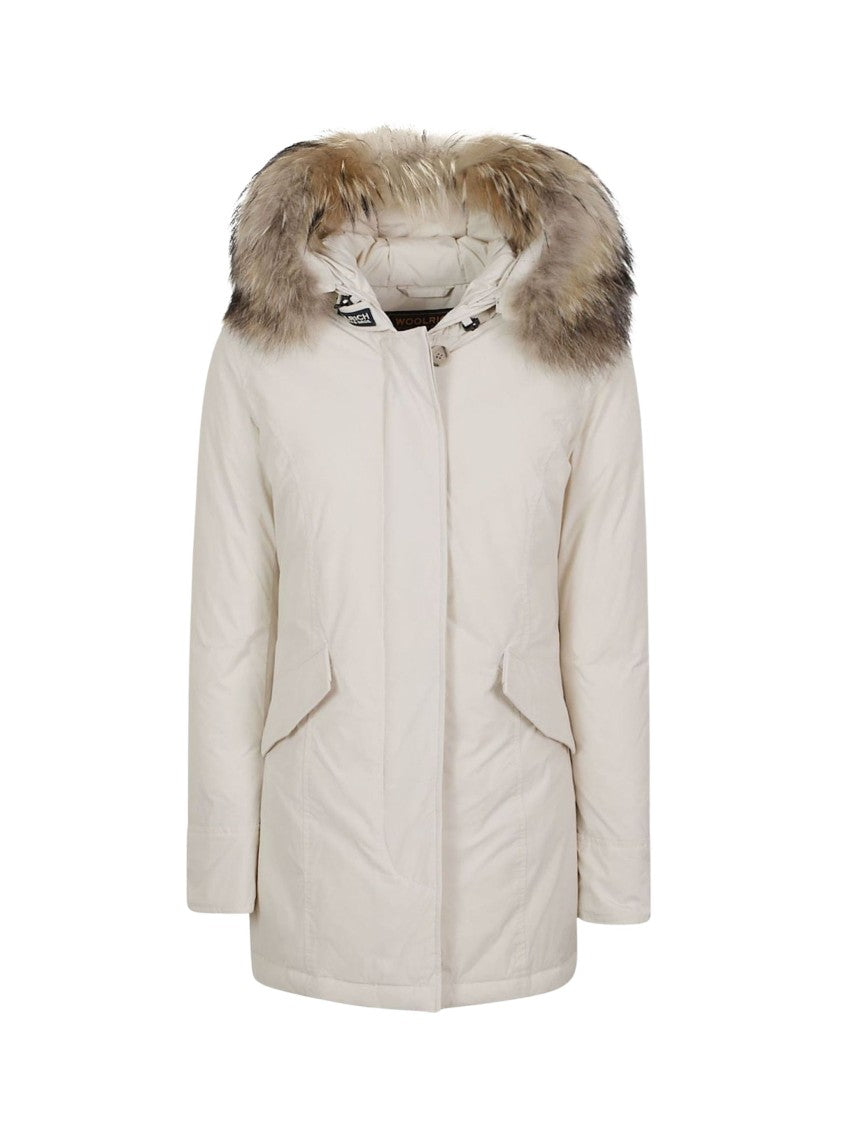 Woolrich Luxury Arctic Raccoon Fur-Trimmed Polyester Down Jacket