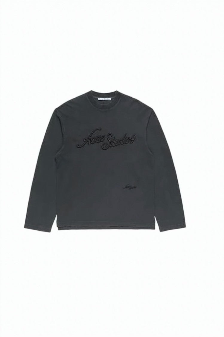 Acne Studios Relaxed Fit Long-Sleeve T-Shirt With Embroidered Logo