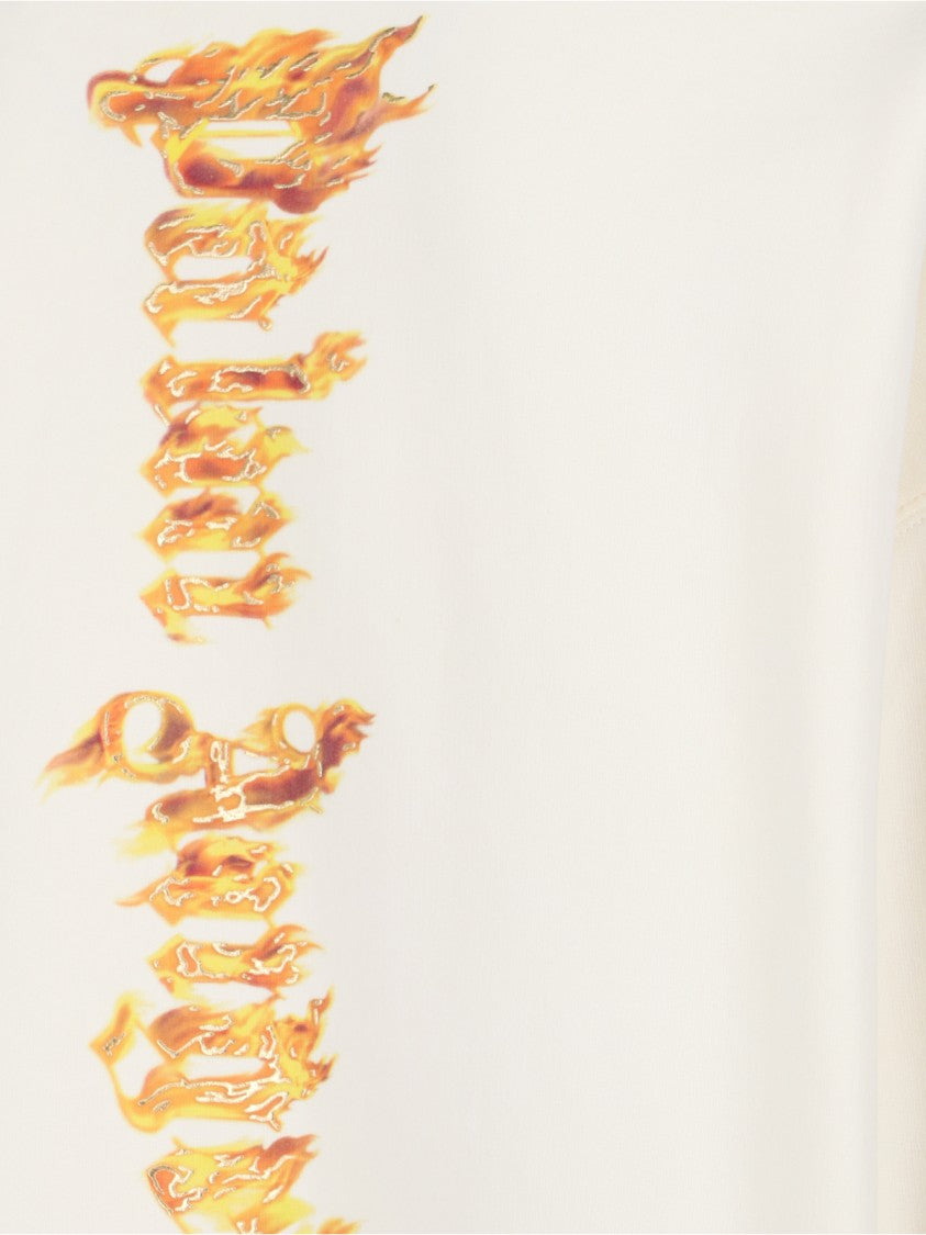 Palm Angels Burning Palm Printed Sweatshirt – Off-White