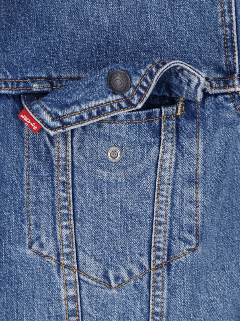 Levi's Strauss Blue Sherpa Trucker Denim Jacket