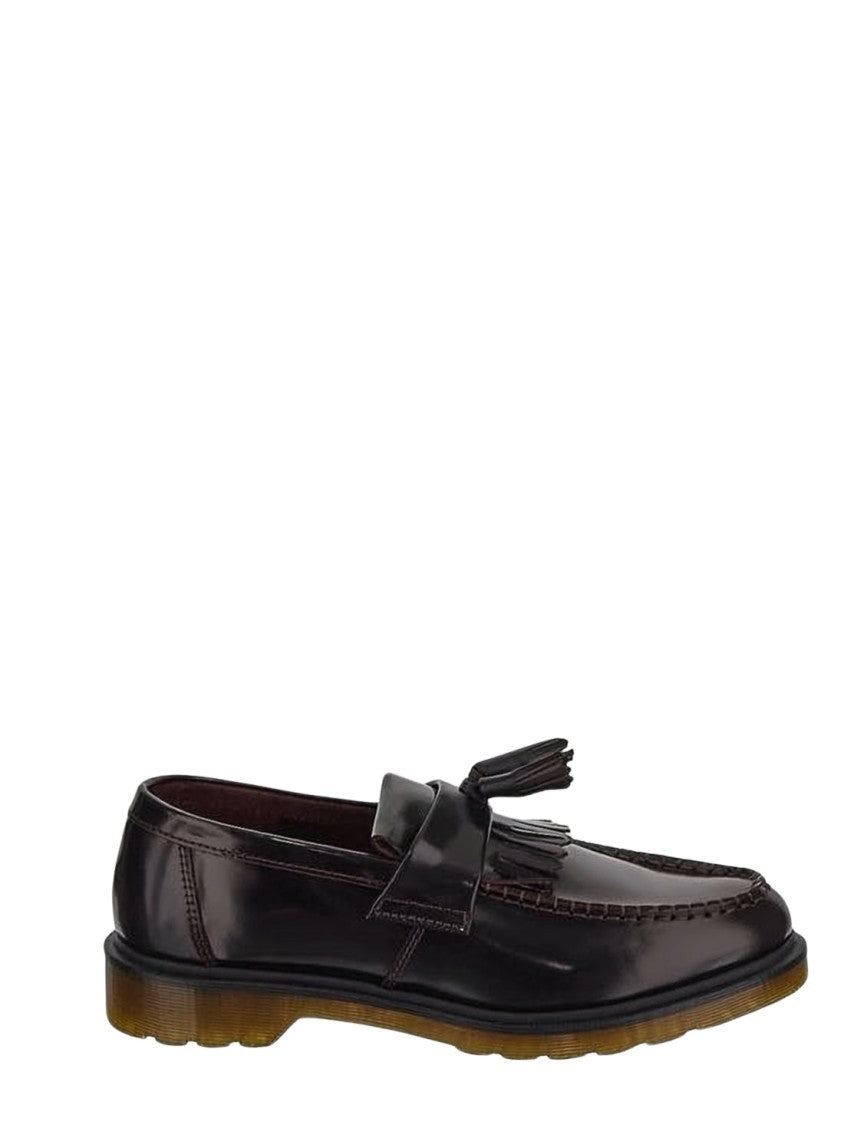 Dr. Martens Polished Leather Loafers With Fringed Detail