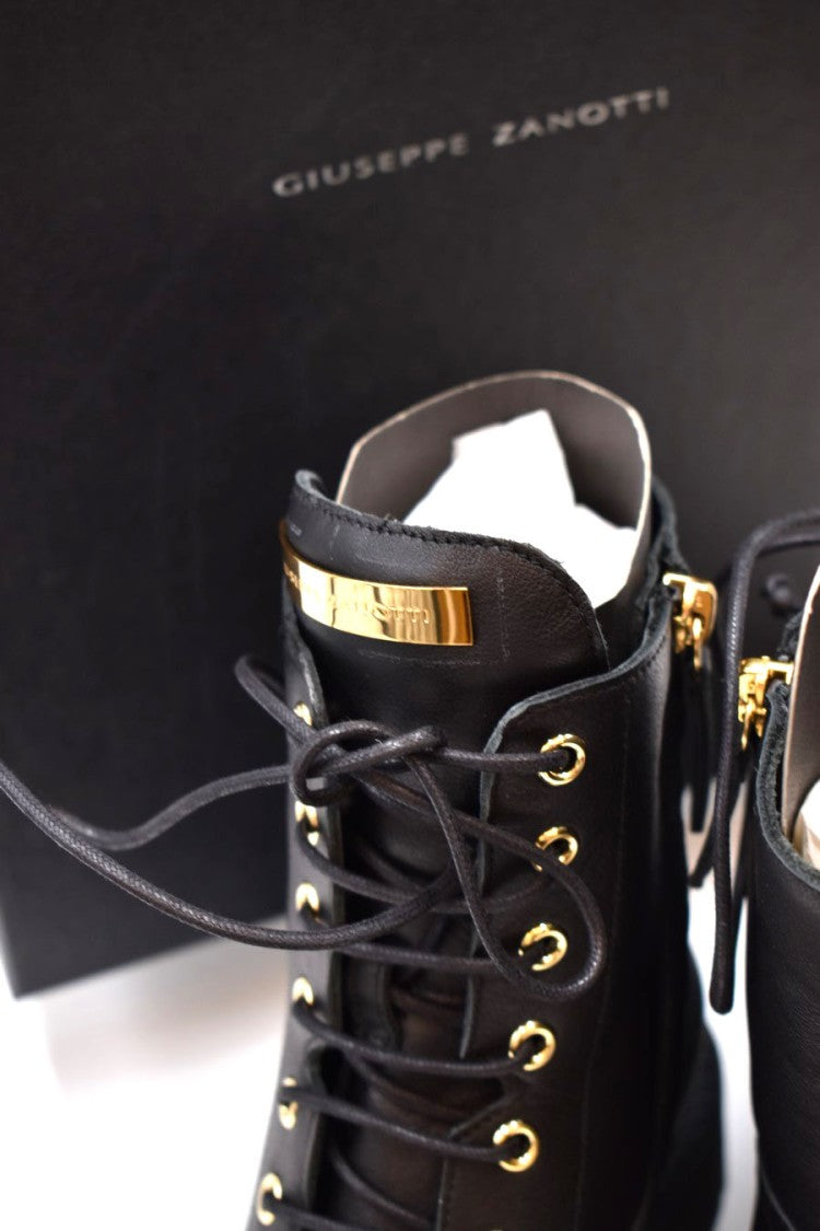 Giuseppe Zanotti Black Ankle Leather Boots