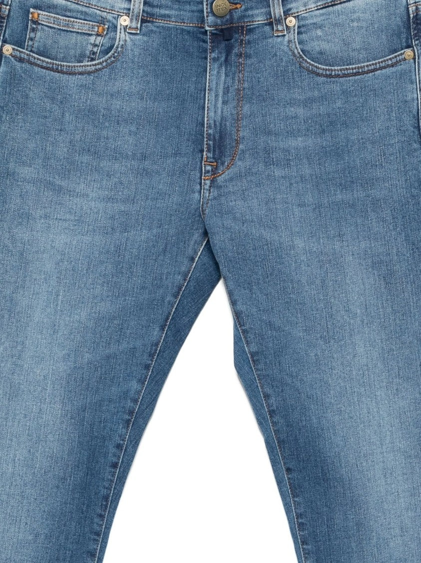Incotex Medium Blue Classic Straight-Leg Jeans