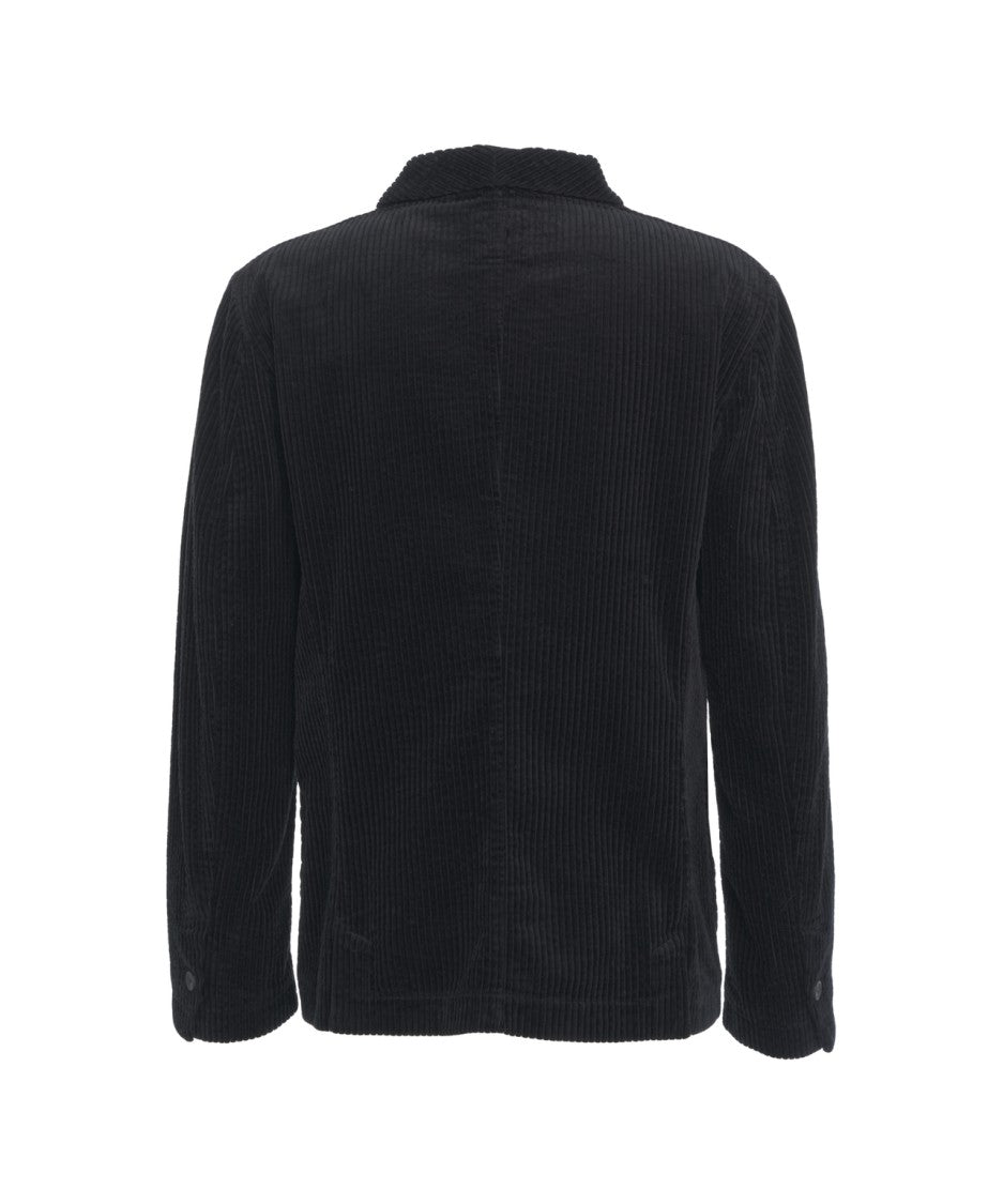 Hannes Roether Textured Black Blazer With Notched Lapel