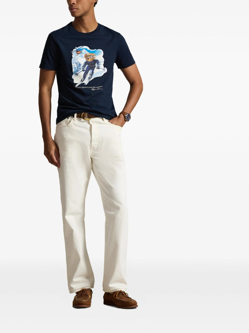 Polo Ralph Lauren Short Sleeve Skiing Bear Graphic Tee