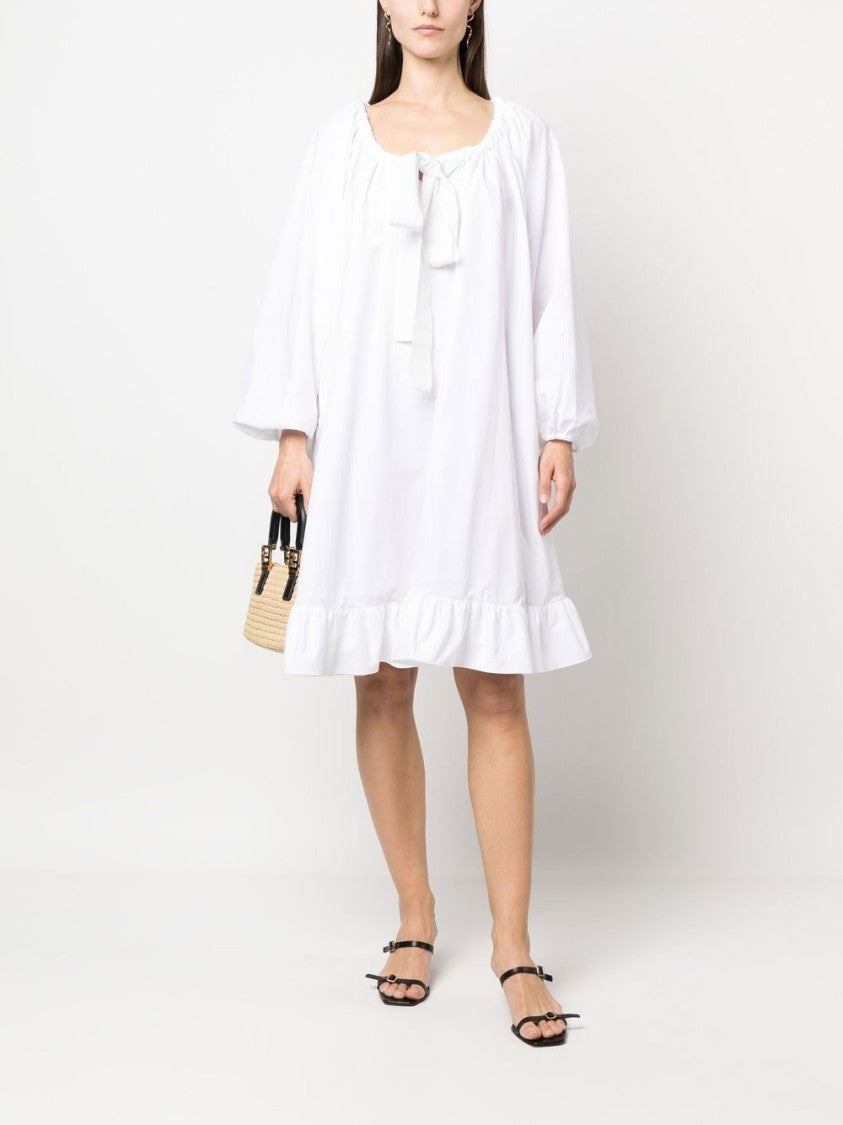 Patou Flowing Ruffled Hem Mini Dress