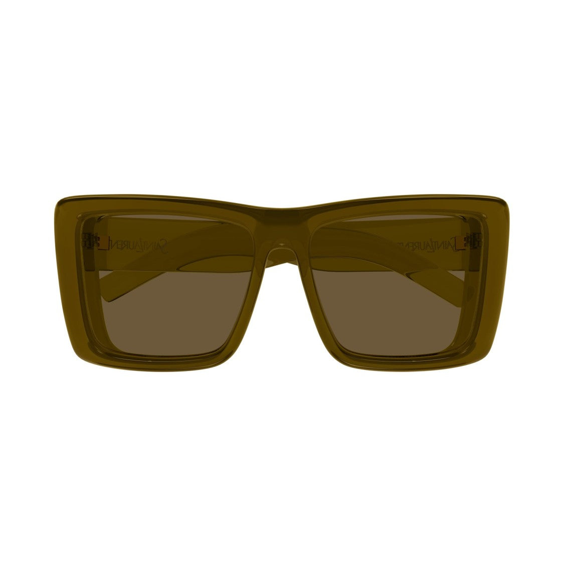 Saint Laurent Oversized Square Frame Sunglasses With Glossy Finish