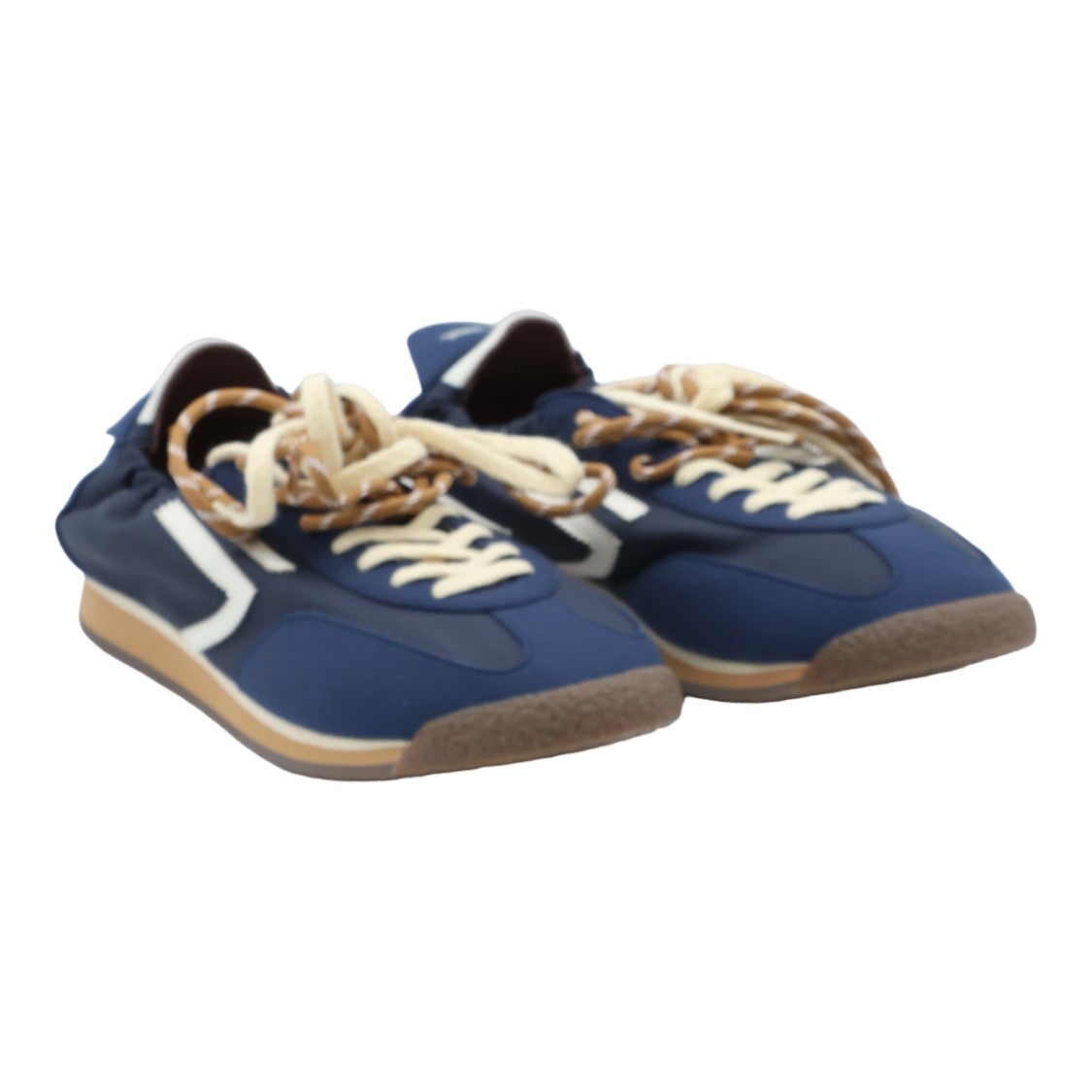 Puraai Navy Blue Zigzag Low-Profile Sneakers