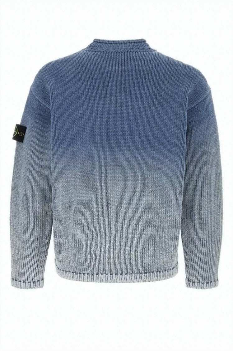 Stone Island Ribbed Knit Sweater With Crew Neckline And Distinctive Emblem