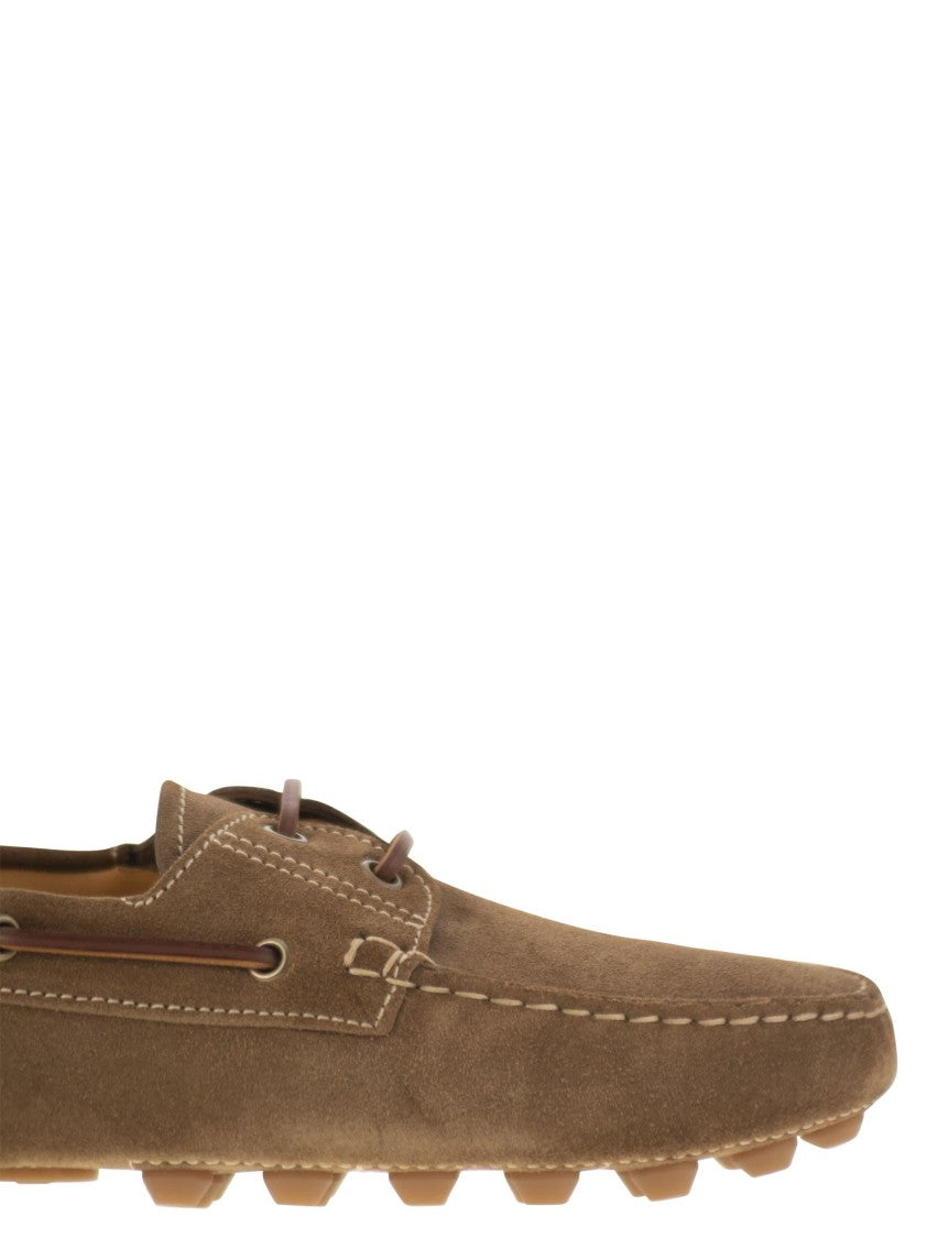 Tod's Rubber Bubble Suede Boat