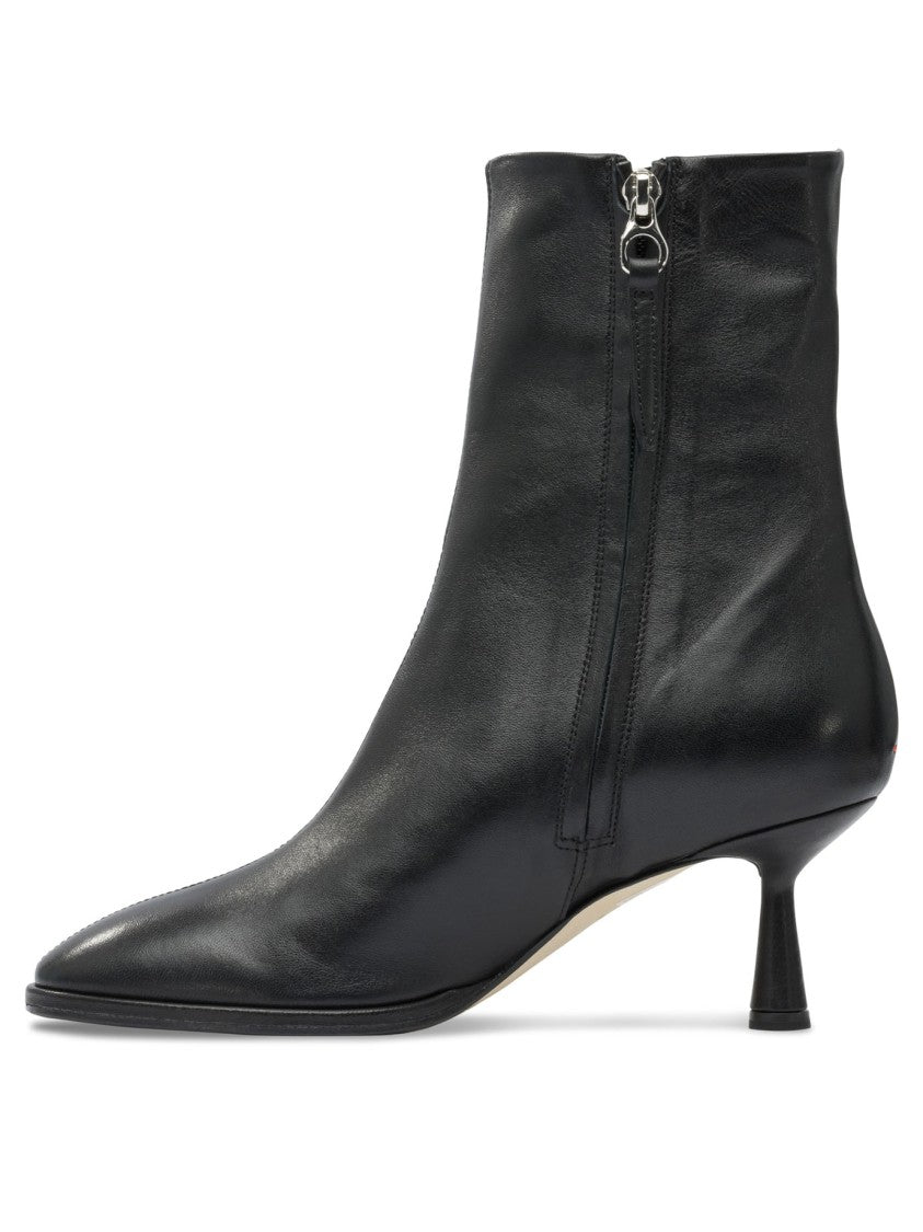 Aeydē Pointed Toe Black Ankle Boots