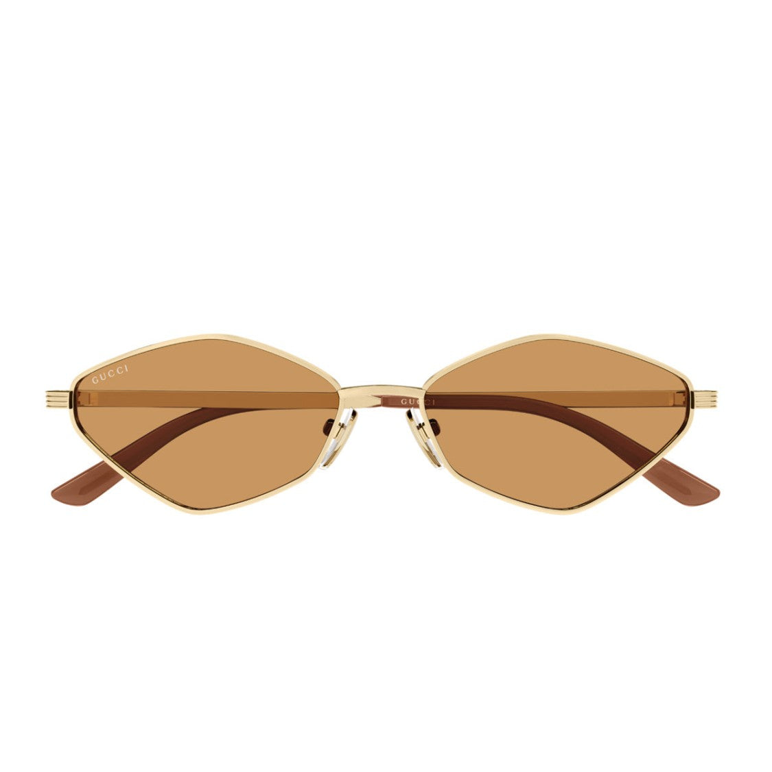 Gucci Gold Gg2222s Linea Institutional Logo Metal Sunglasses