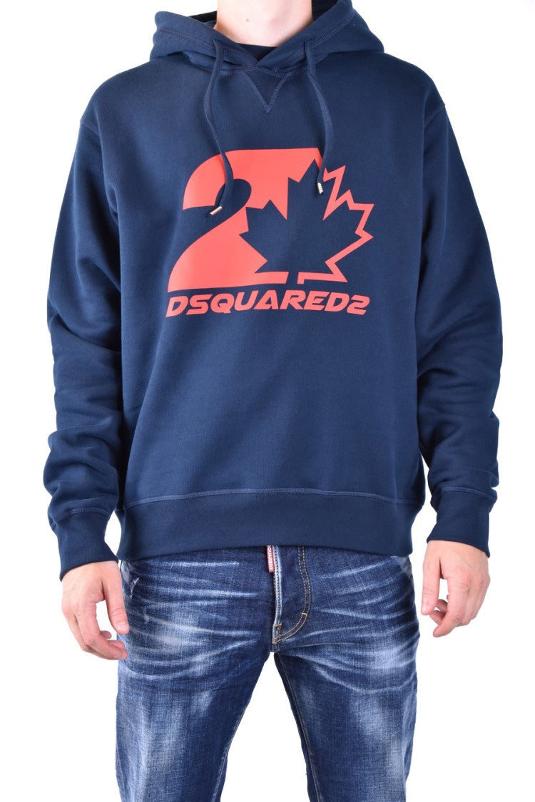 Dsquared2 Blue Hooded Sweatshirt