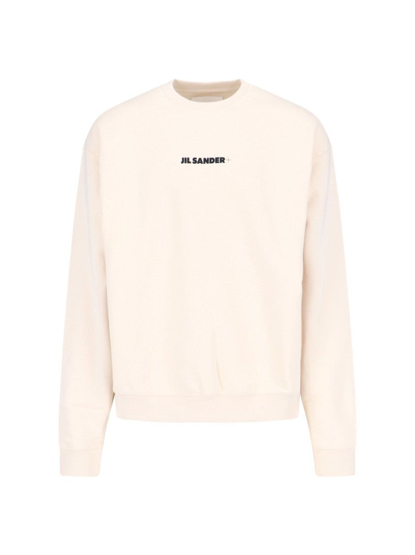 Jil Sander Logo Crewneck Sweater – Cream