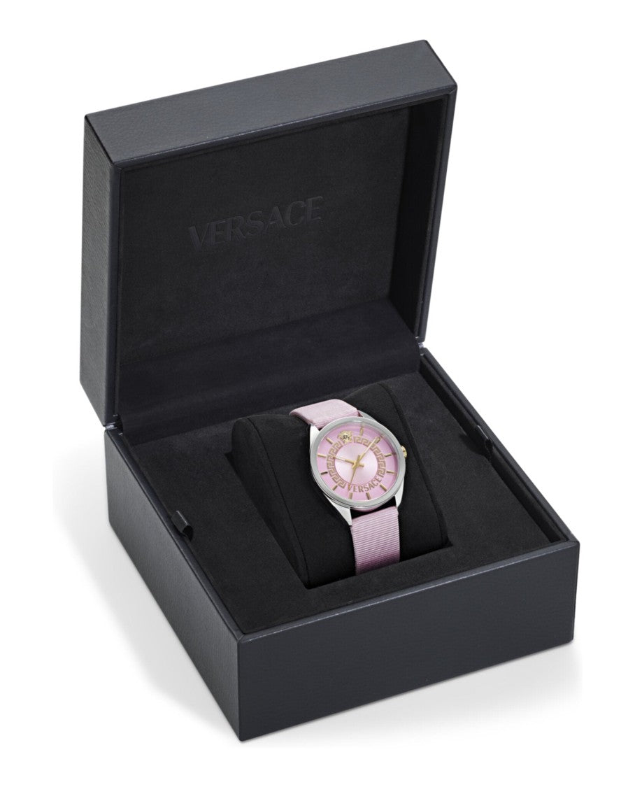 Versace New V-Circle Grosgrain Watch