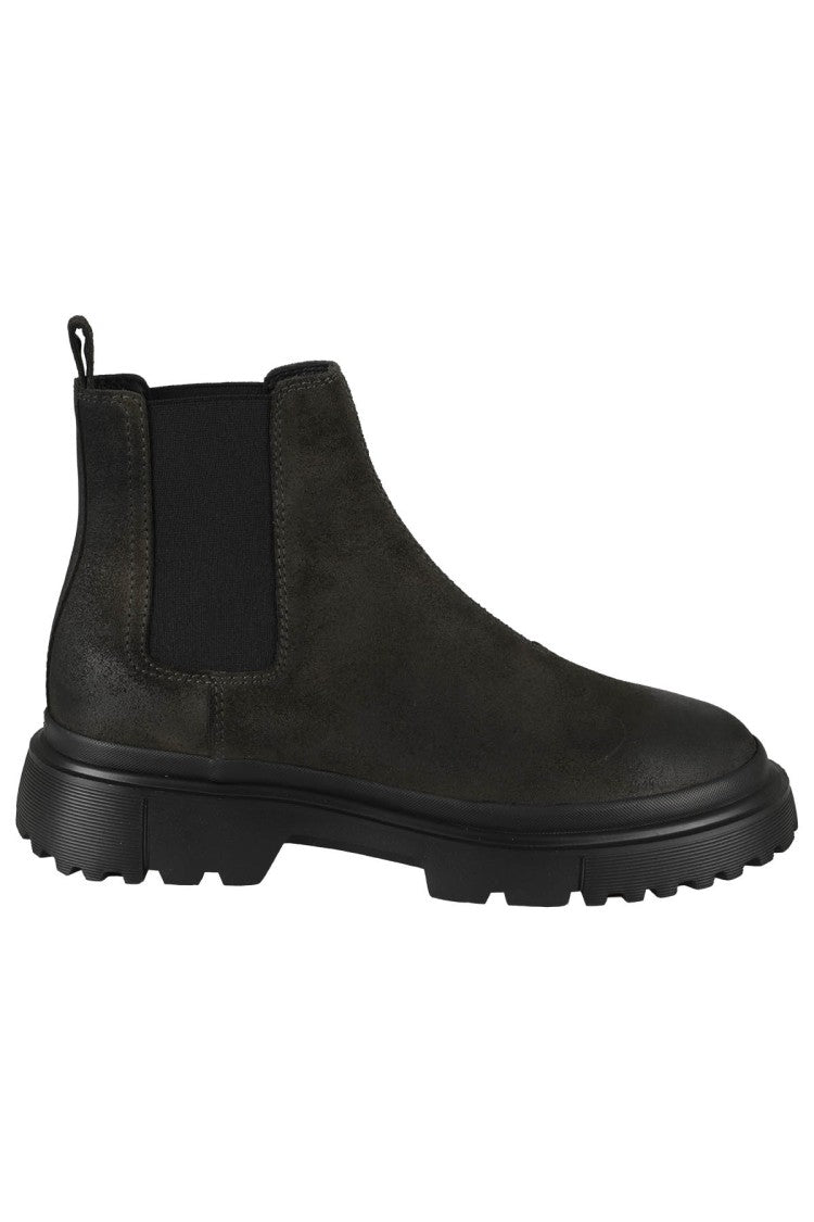 Hogan Anthracite Suede Ankle Boot