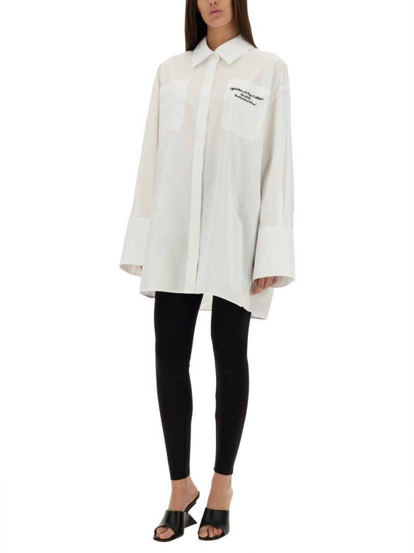 Off-White Slim-Fit Black Leggings With Logo Adornment