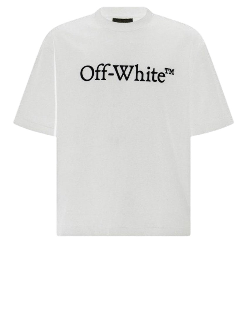Off-White Cotton T-Shirt With Bold Logo Print